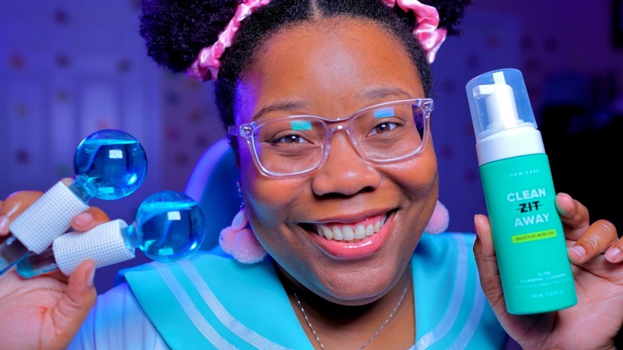 ASMR Bestie Who Is Secretly OBSESSED With You Does Your Skincare In Class 1/3 (with layered sounds)