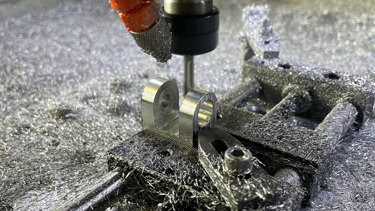 Stepcraft m1000 aluminum complete machining! „connecting bracket“