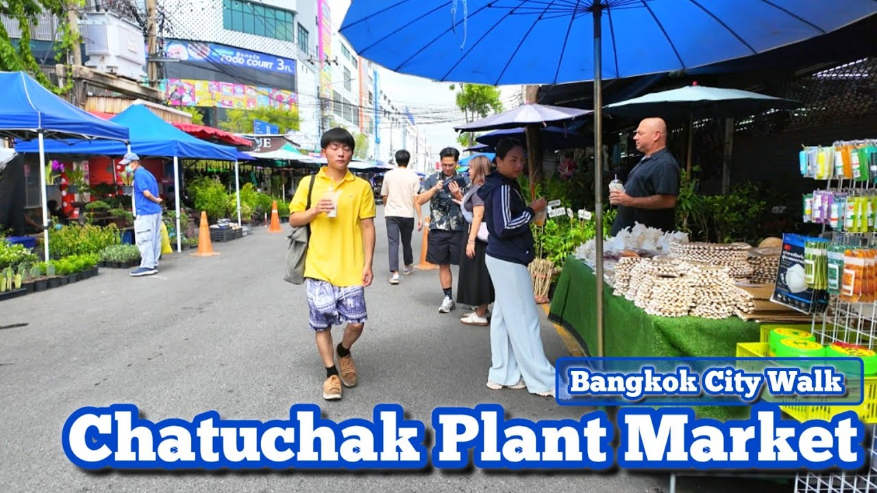 4K 🇹🇭 Bangkok City Walking Tour, Chatuchak​ Plant​ Market​ #allaboutbangkok #thailand​ #bangkok​