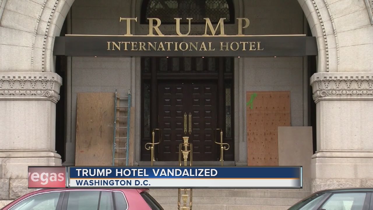 Trump International Hotel vandalized in Washington, D.C.