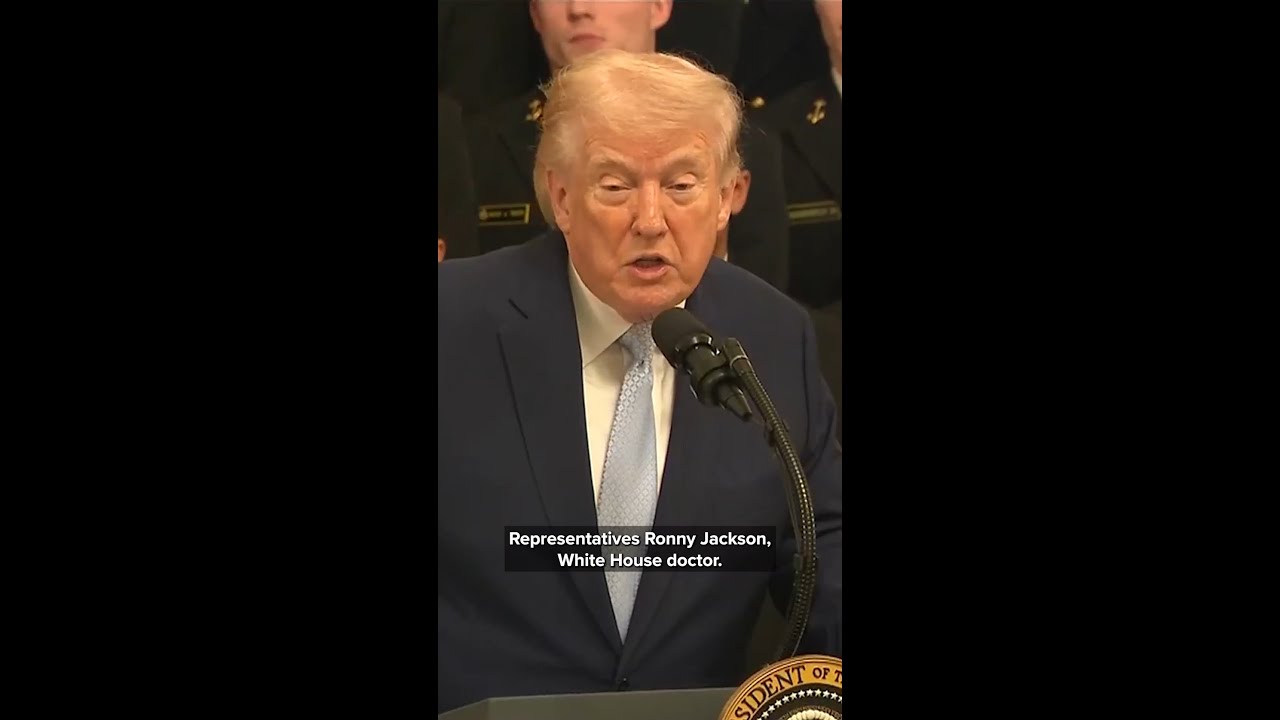 President Trump makes joke regarding his health