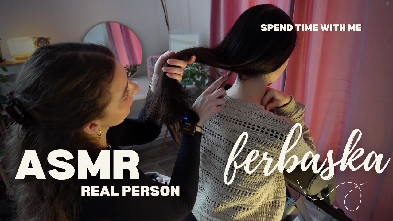 ASMR real person | Hair Play, Brushing, Soft Touching (No Talking)😴