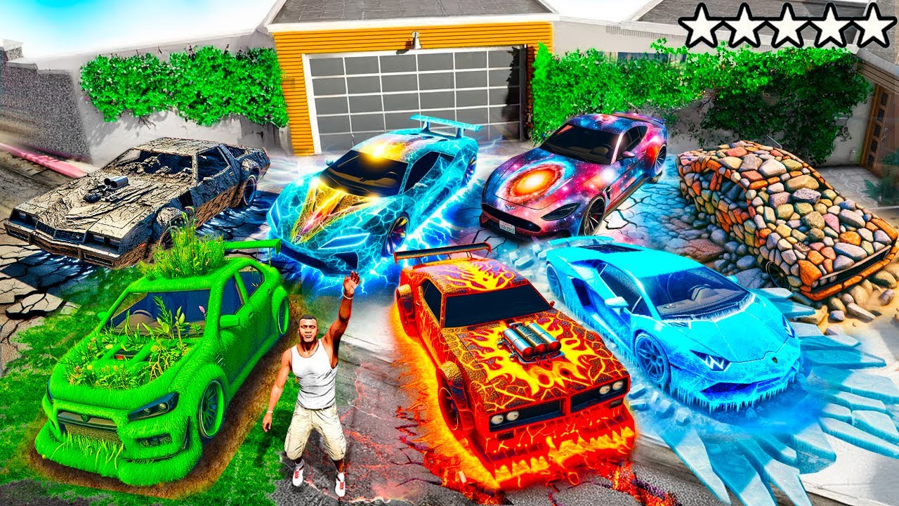 СОБРАЛ КОЛЛЕКЦИЮ СТИХИЙНЫХ МАШИН В ГТА 5! РЕАЛЬНАЯ ЖИЗНЬ ВОРОВ ОБЗОР МОДА GTA 5 ОНЛАЙН