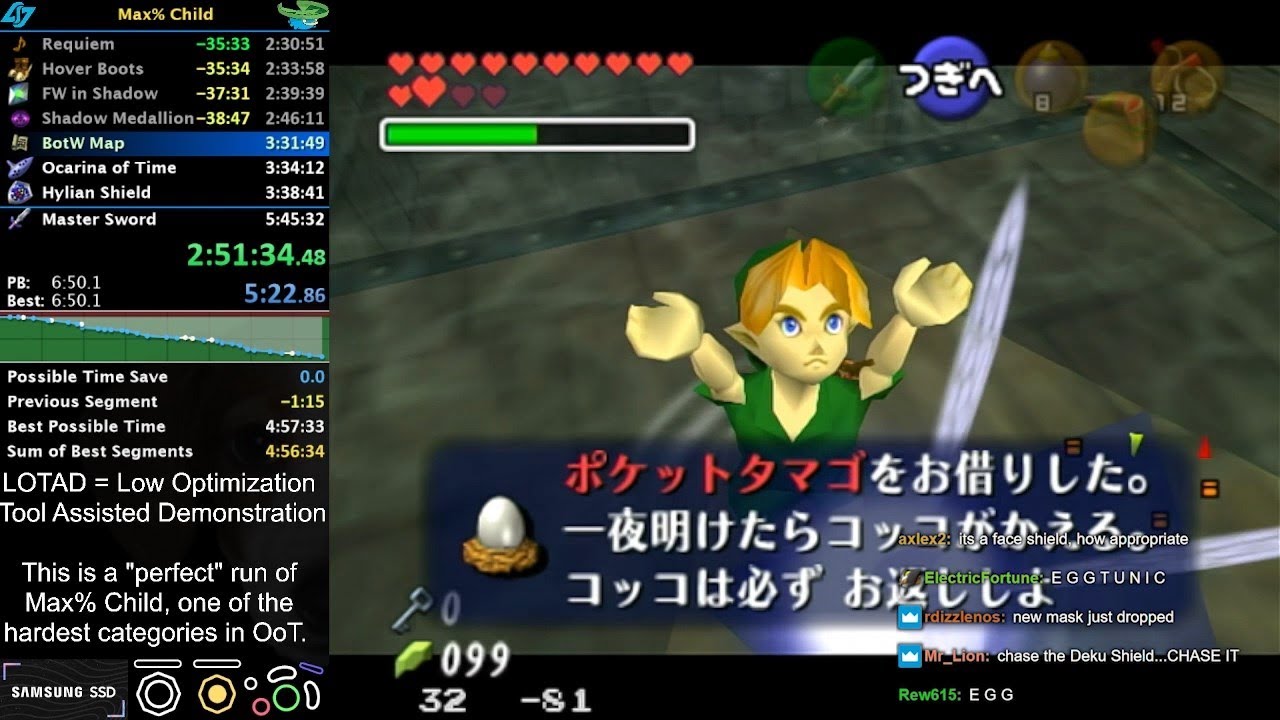 Ocarina of Time Max% Child LOTAD [Commentated]