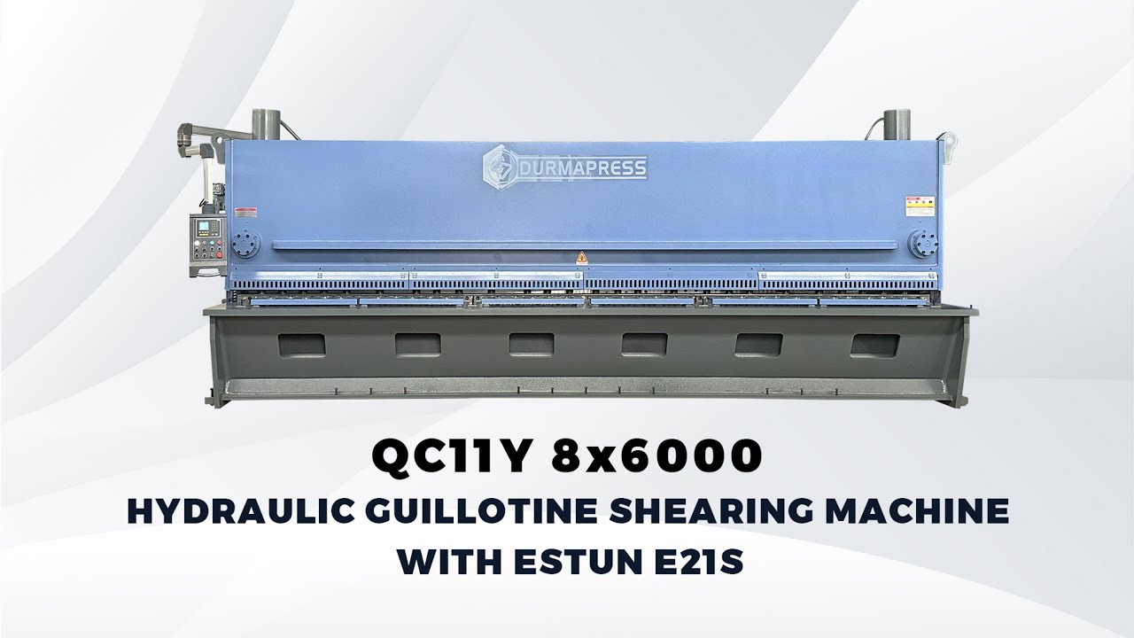 QC11Y 8X6000 Hydraulic Guillotine Shearing Machine With ESTUN E21S Display！
