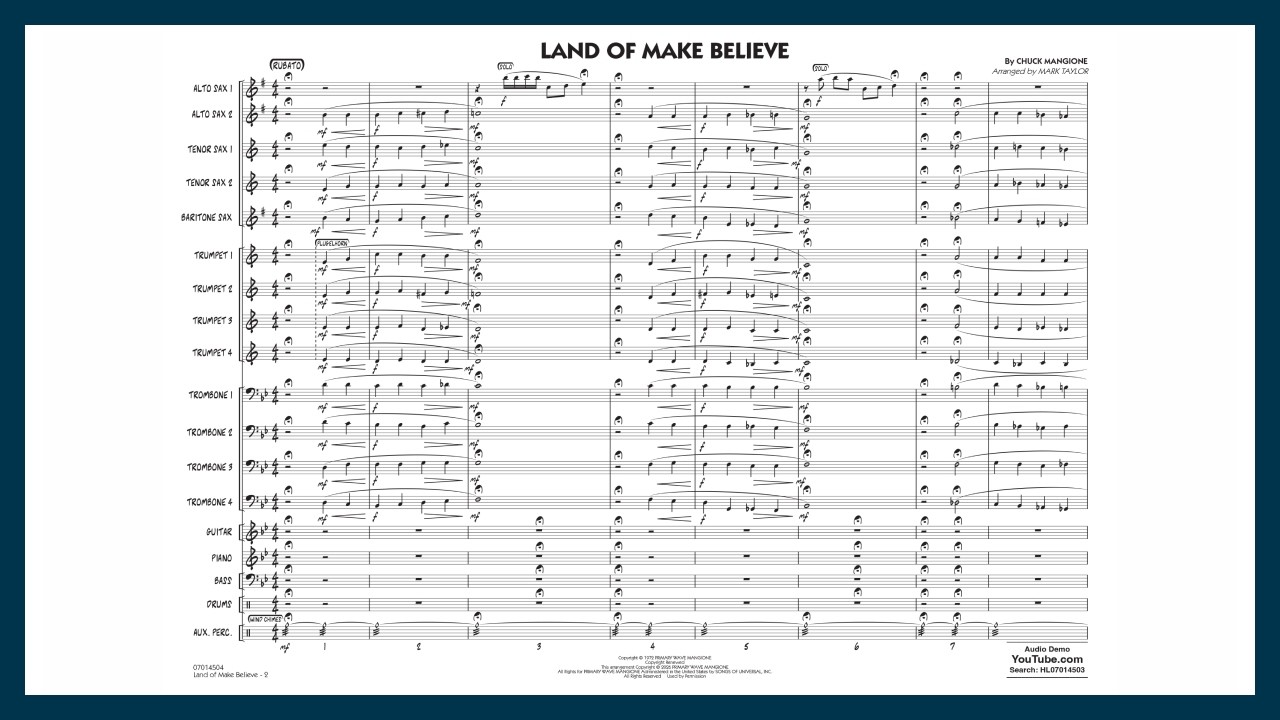 Land of Make Believe by Chuck Mangione | Arr. Mark Taylor