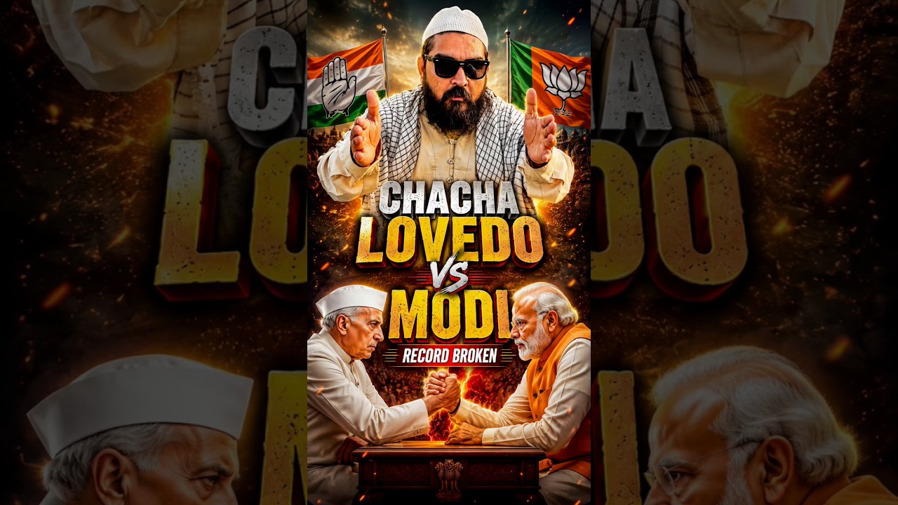 Chacha Lovedo vs Modi | Record Break | #youtubeshorts #shorts #shortvideo #funny #comedy #modi #bjp