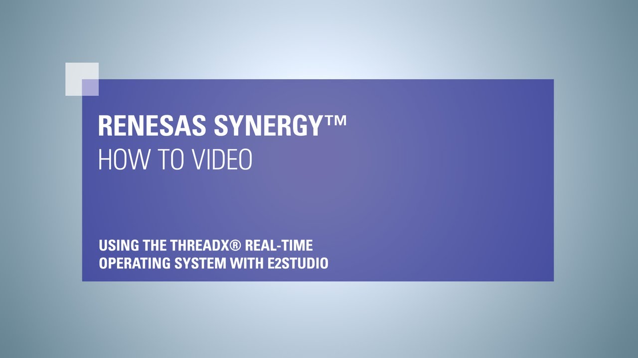 Using the RTOS (e² studio)