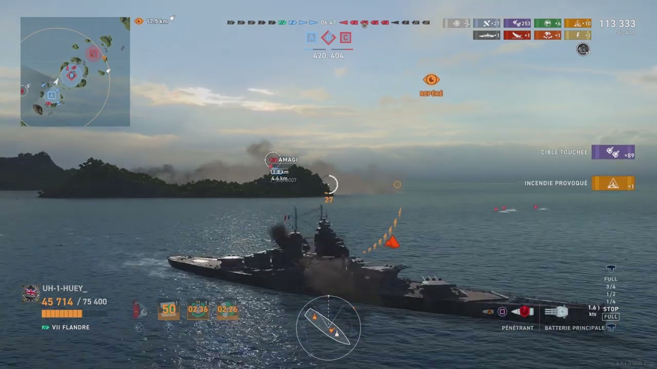 Wows Legends: the battleship Flandre is nasty with the Secondary build