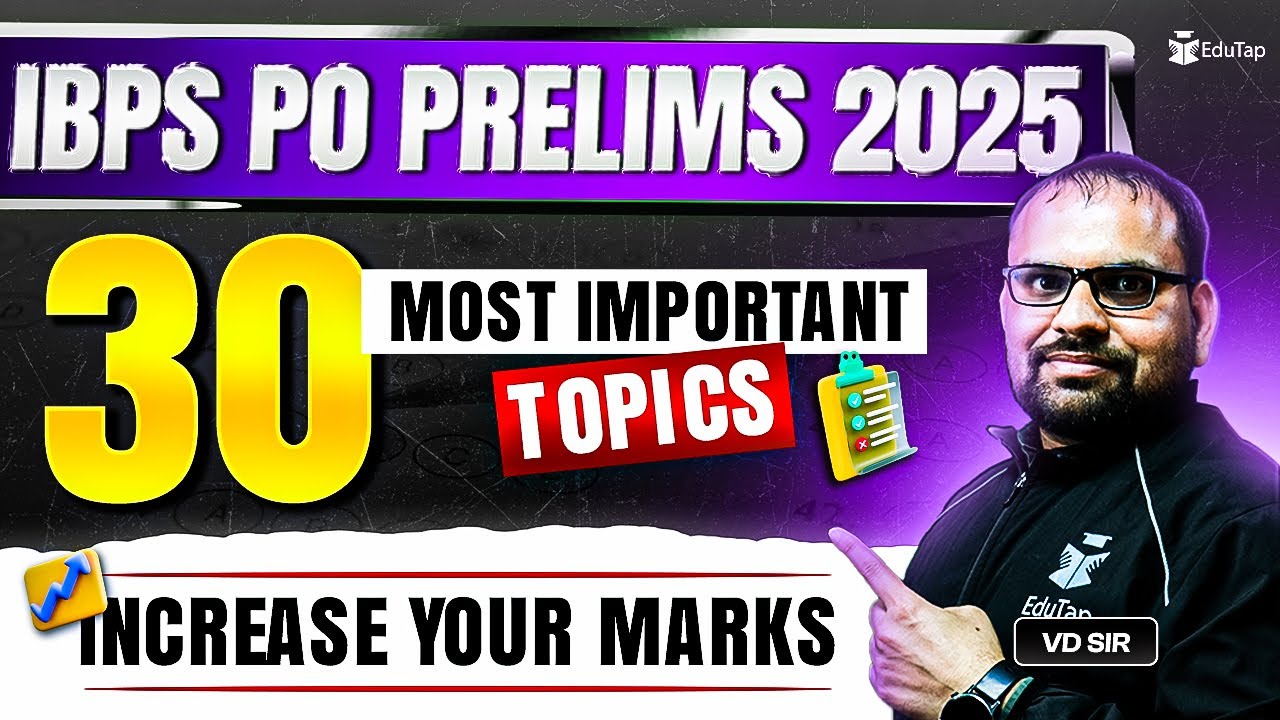 IBPS PO Syllabus 2025 | IBPS PO Prelims Important Topics | What Is Topic Wise Weightage In IBPS PO