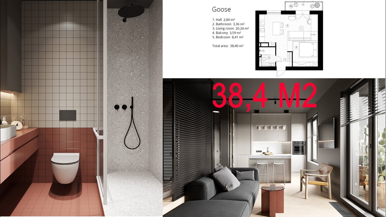 #9 Apartment ideas  2020 | G00SE | 38,4 m²