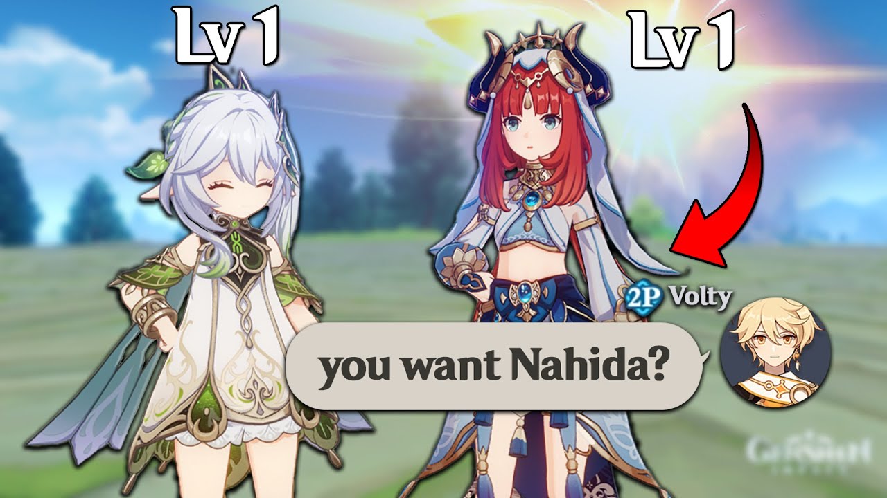 So i gave this new Genshin player a Nahida and Nilou in Genshin co-op...