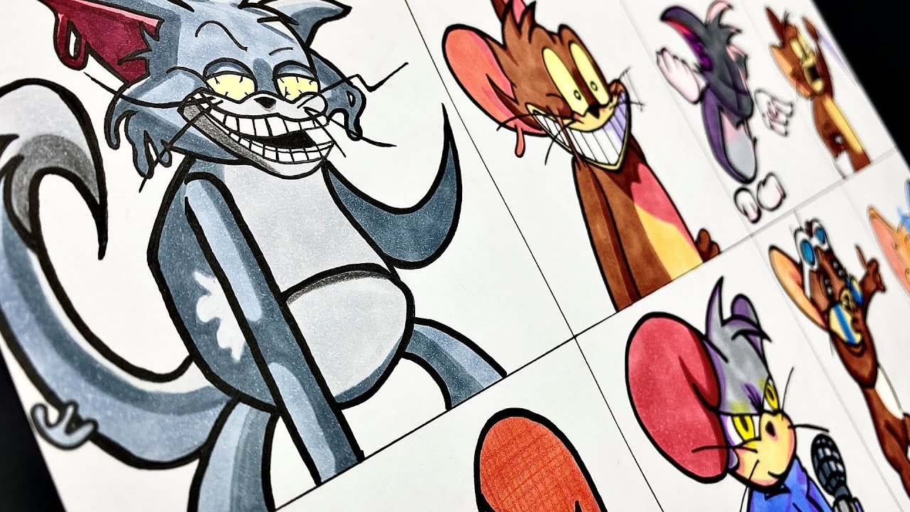 Drawing FNF - The Basement Show V1.5 UPDATE (T&J creepypasta mod) / Tom & Jerry (FNF mod)