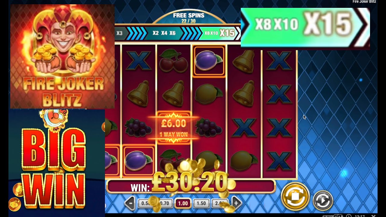 Бонус Fire Joker Blitz &mdash; 10 бесплатных вращений &mdash; большой выигрыш