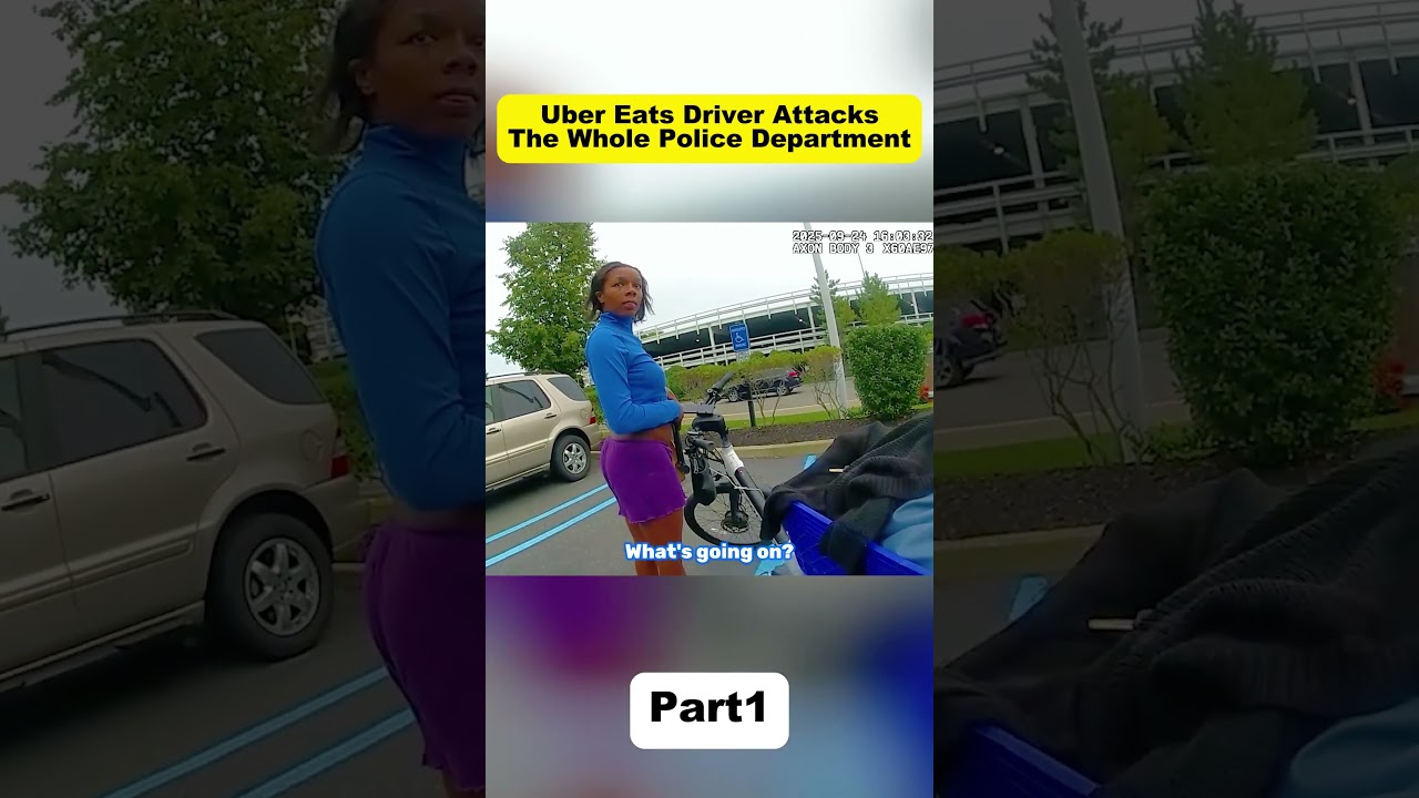 Uber Eats Driver Attacks The Whole Police Department#cops #copsusa🚔🇺🇸 #policeofficer #bodycam#foryou