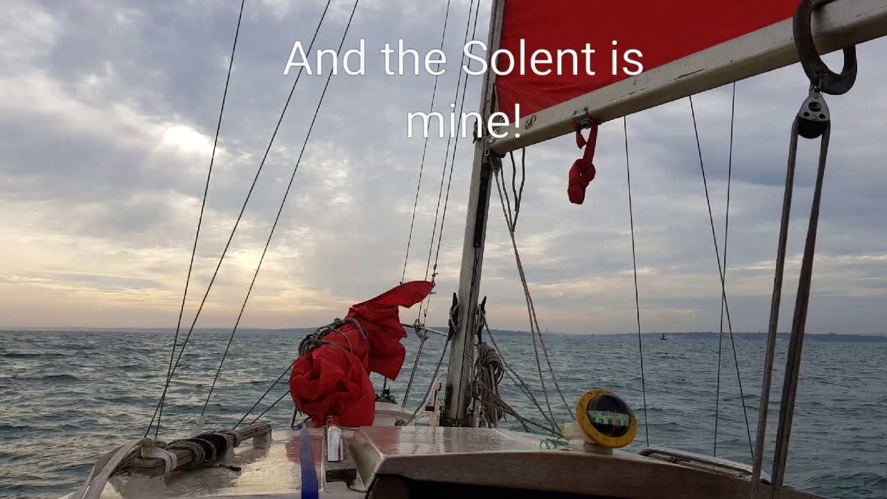 Solo Solent sail - Swanwick to Yarmouth in a Foxcub 18, November 2018.