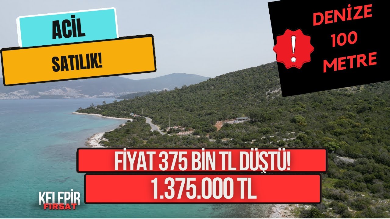 ‼️ACİL SATILIK‼️DENİZE 100 METRE, 1.750.000 BİN TL'DEN 1.375.000 TL'YE DÜŞTÜ SATILIK ARSA FIRSATLAR
