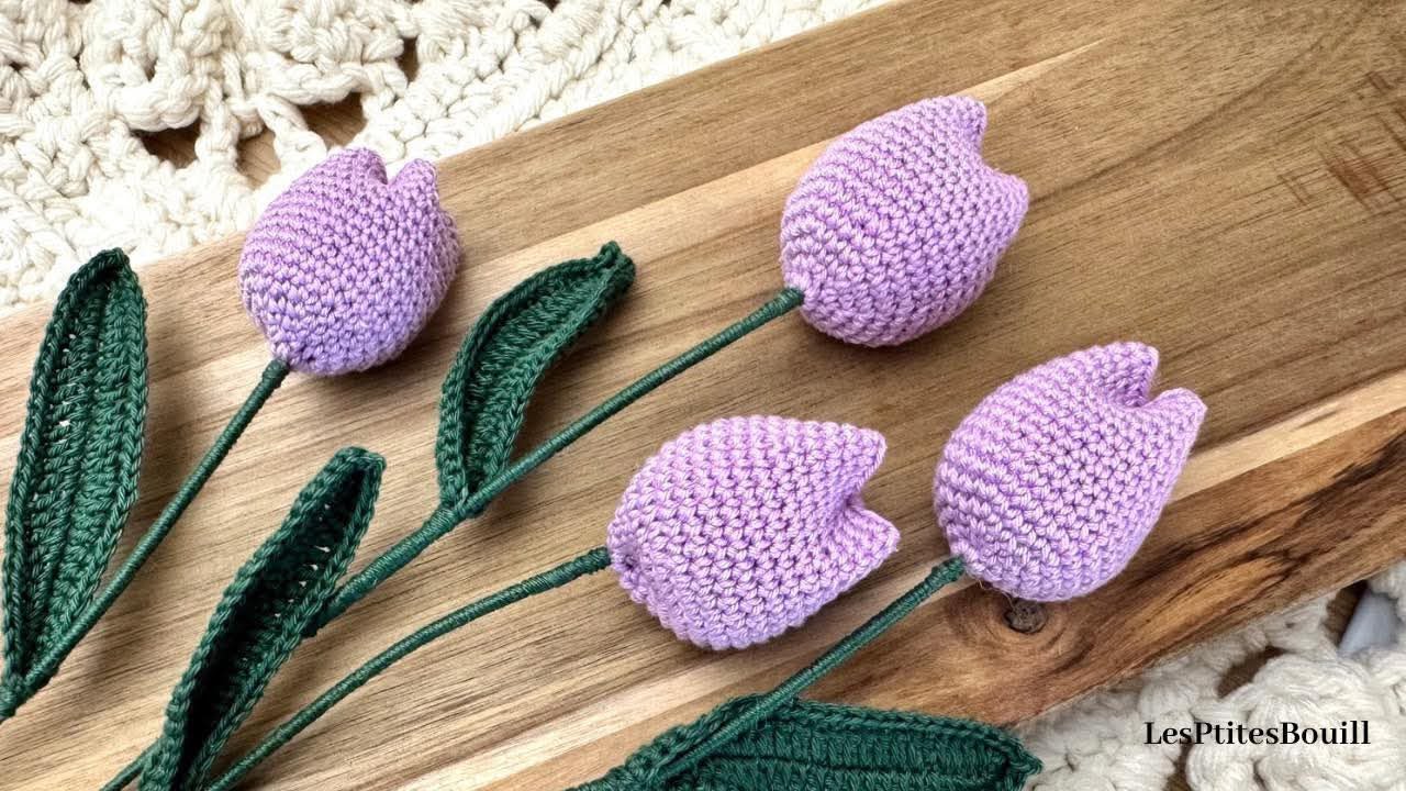1er Cal BOUQUET de fleur TULIPE au CROCHET #loupassion #crochet #crochetdebutant #diy #handmade