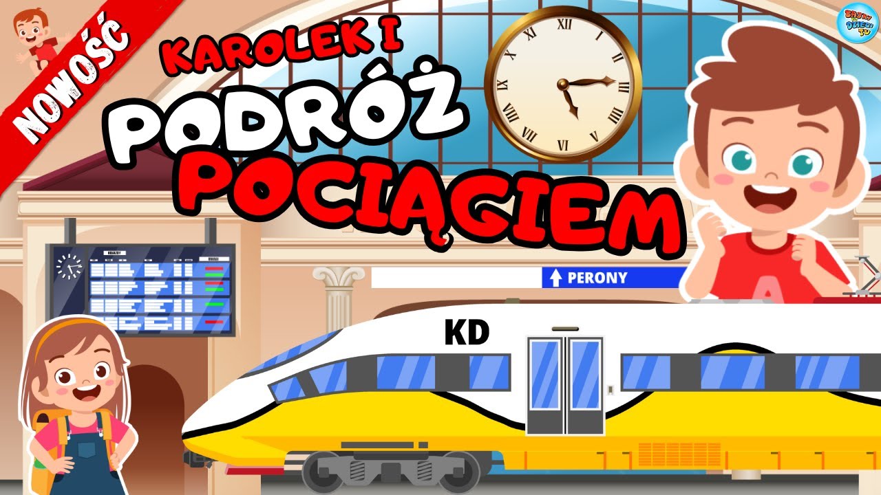 🚂 Karolek i Podróż Pociągiem cz. 1 - DWORZEC KOLEJOWY | Bajka Edukacyjna 🏢