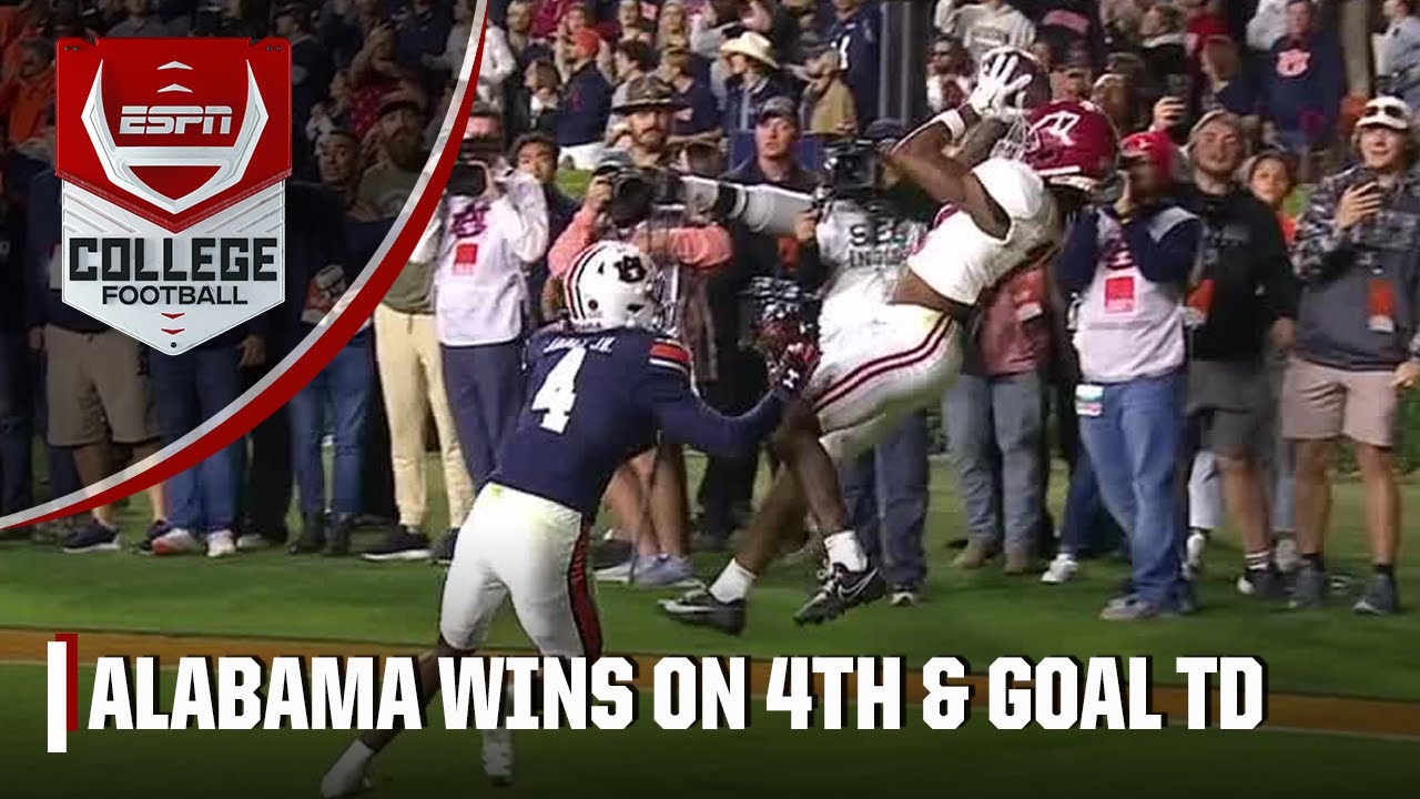 ЧУДО АЛАБАМЫ 😮 Айзея Бонд забивает победный тачдаун на 4-м дауне | ESPN College Football