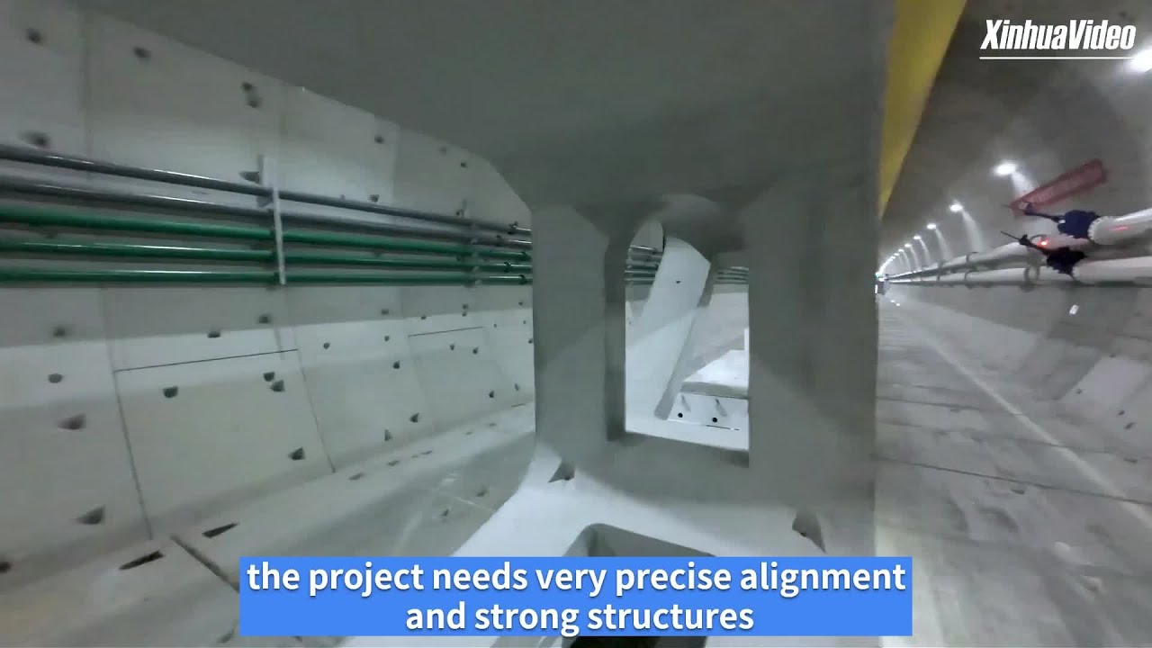 FPV view inside China's new high-speed rail tunnel under the Qiantang River