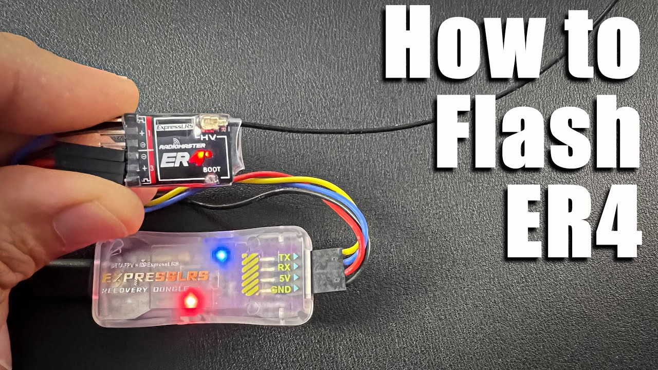 How-to Flash Radiomaster ER4 Express LRS Receiver with BetaFPV Dongle