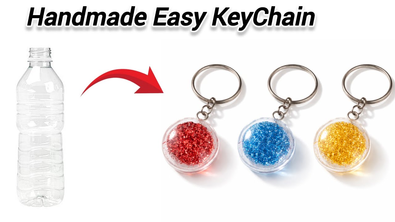 DIY Shaker Glitter Keychain Making at Home | How to Make Transparent Glitter Keychains | Easy Way 
