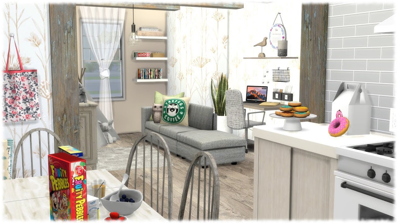 The Sims 4: Speed Build // TINY FAMILY APARTMENT