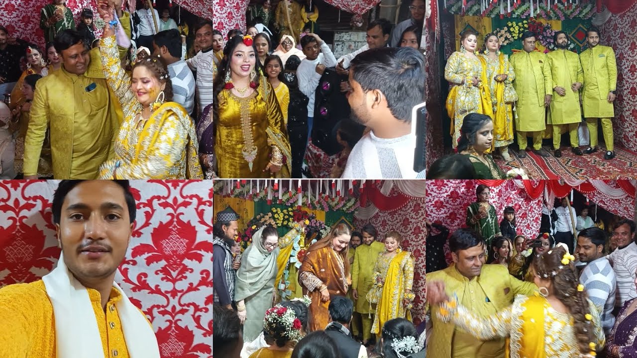 Haldi ceremony 💛, Pradhan Ji Ne Kiya dance 🤩,bhai bhabhi ne bhi kiya dance ❤️#vlog #vloger 