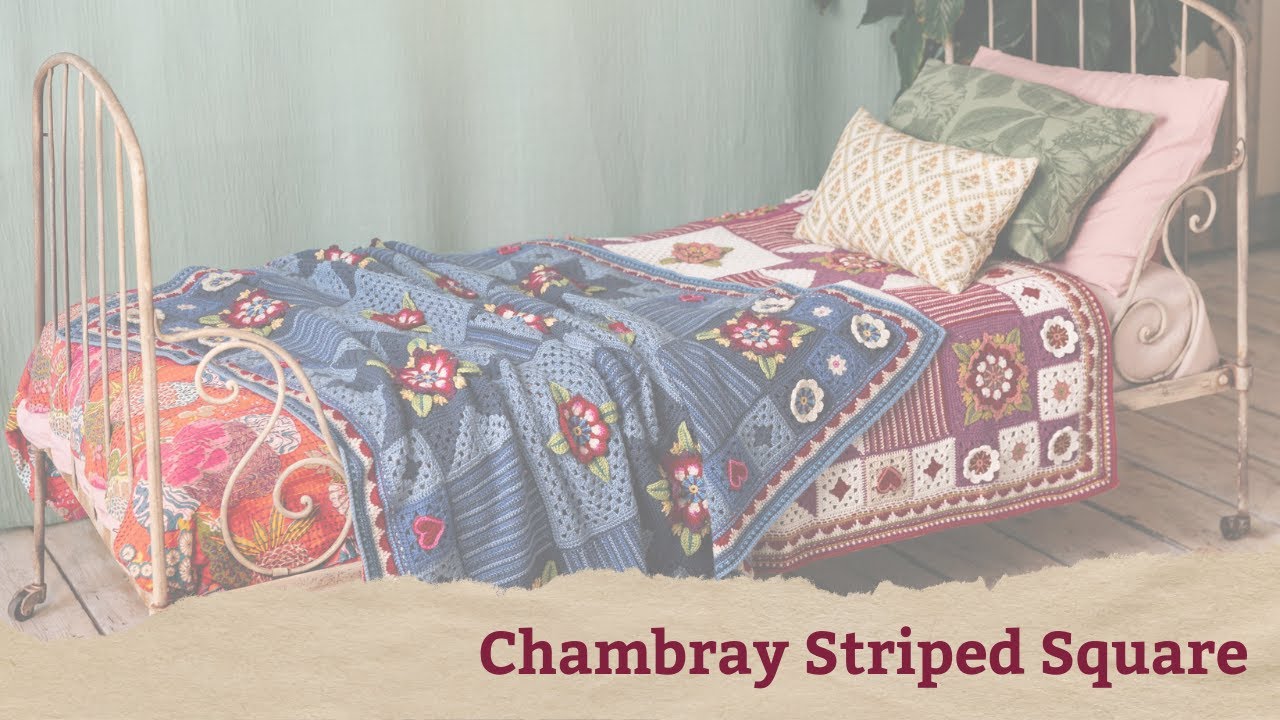 Indigo/Crimson Dreams: Chambray Stripe Square   HD 1080p