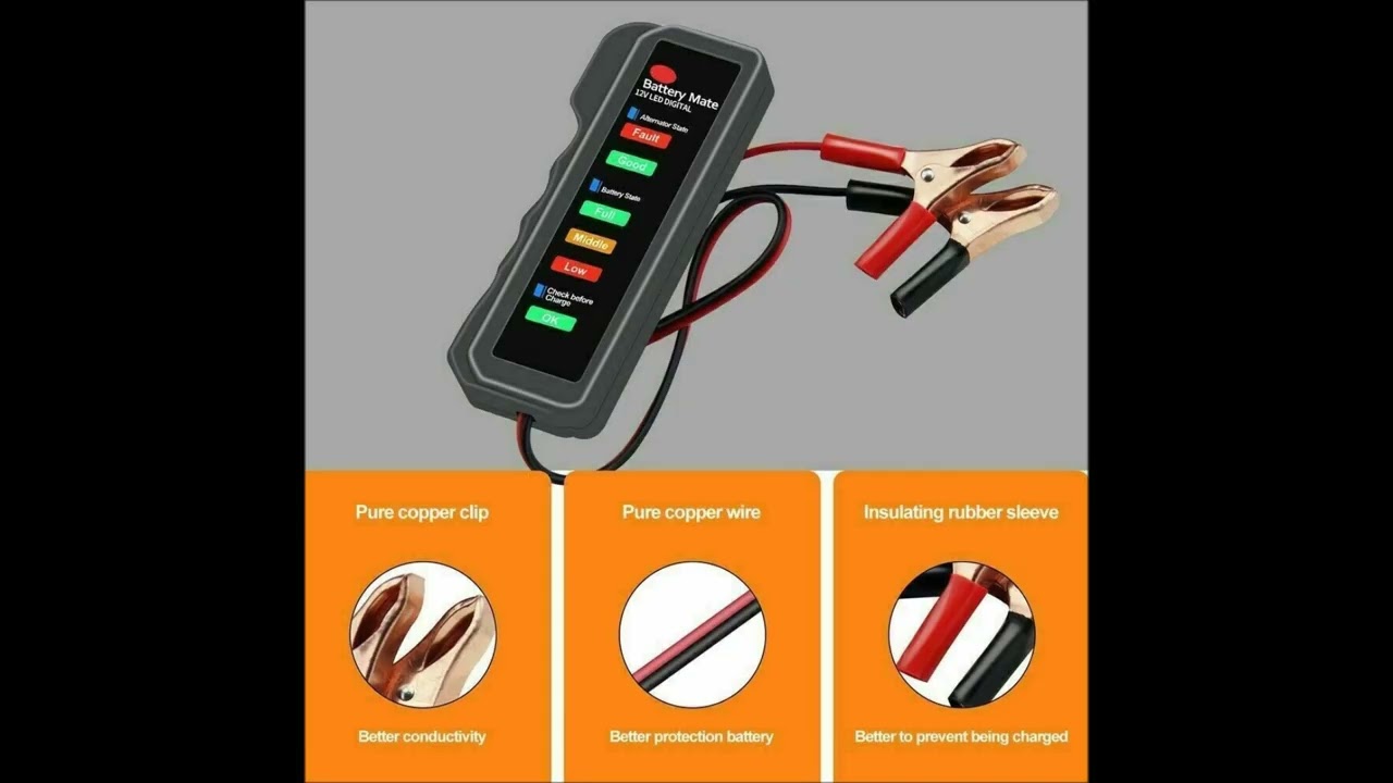 Auto DC 12V Battery Load Test Alternator Analyzer Diagnostic Tool