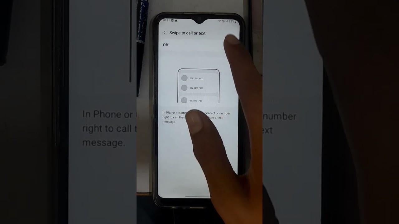 swipe to call or text