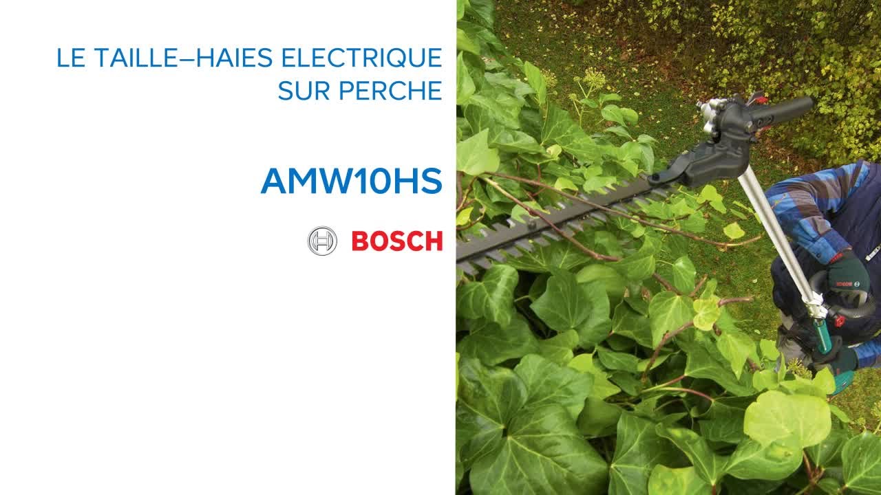 Taille haies sur perche &eacute;lectrique AMW10HS BOSCH (628018) Castorama