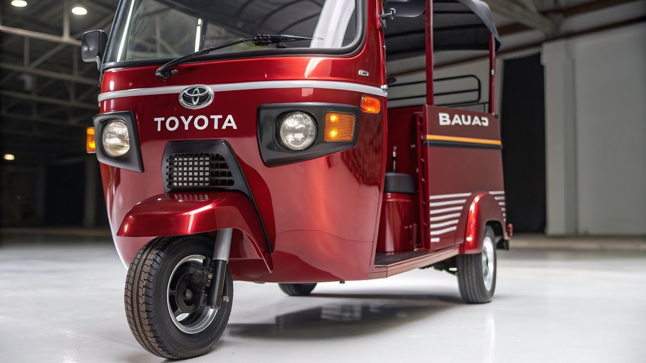 2026 Toyota Bajaj Auto Rickshaw 🔴 | Glossy Red 3 Wheeler | Mileage, Performance & Price Review
