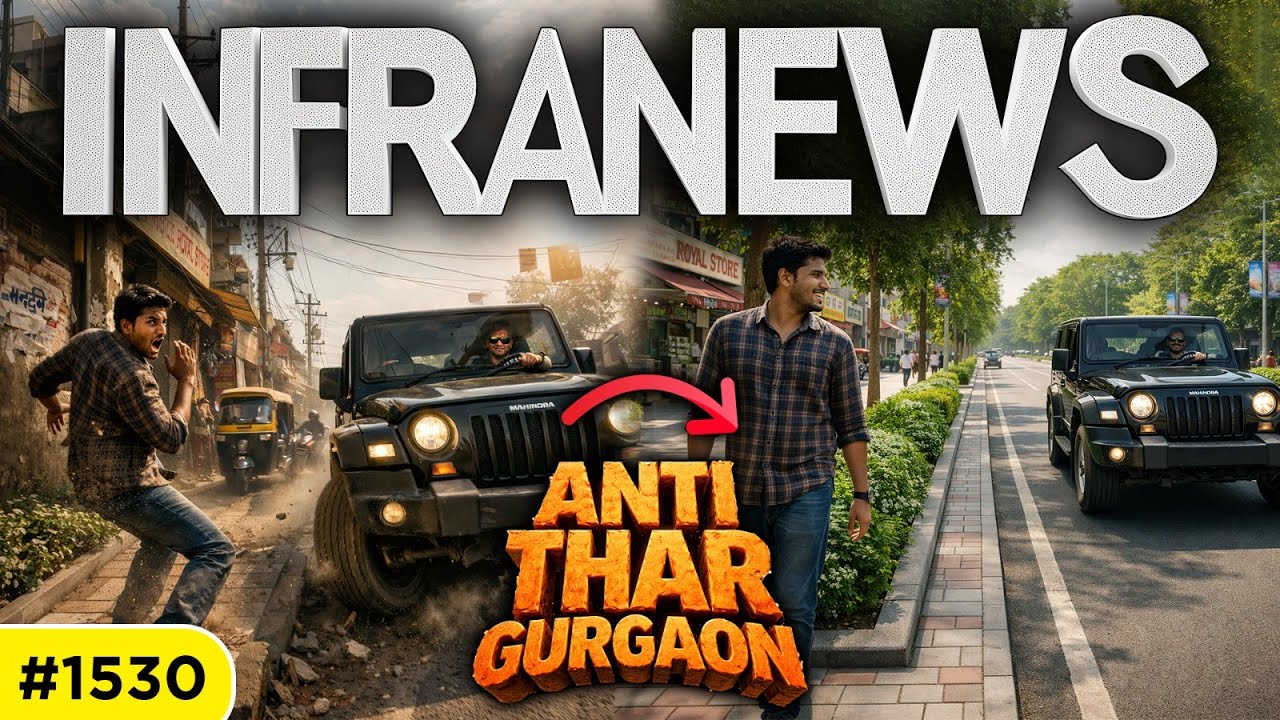 Gurgaon Declares War on Thars 🚧Gurgaon Redesigns Roads for Pedestrians