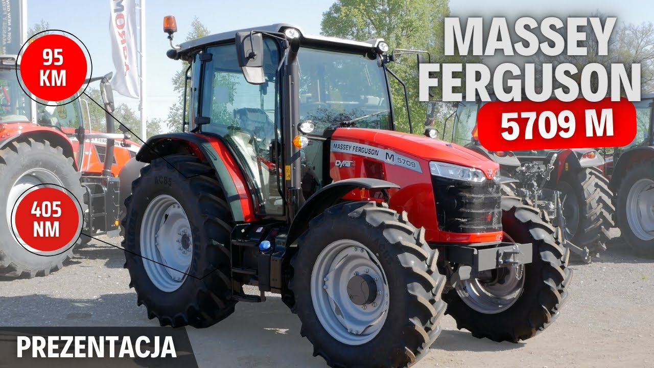 MASSEY FERGUSON 5709 M - niepozorny, około 100 konny konkurent | Prezentacja / test ciągnika