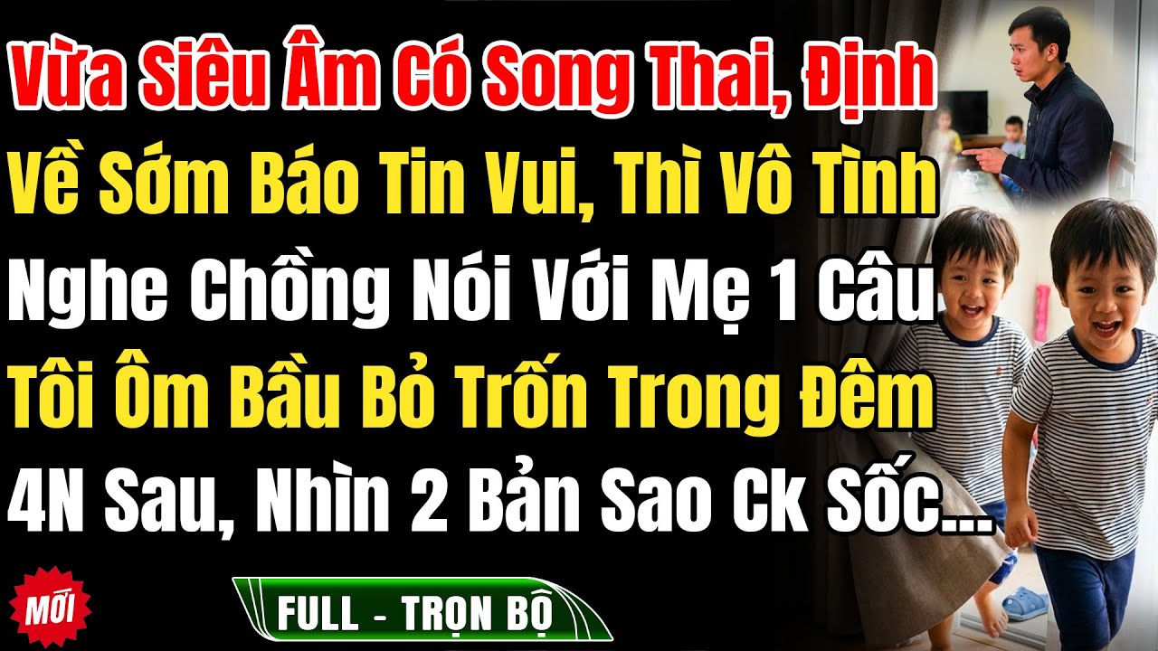Vừa Siêu Âm Có Song Thai Định Về Sớm Báo Tin Vui Thì Nghe CK Nói Với Mẹ 1 Câu-Tôi Ôm Bụng Bầu Trốn..