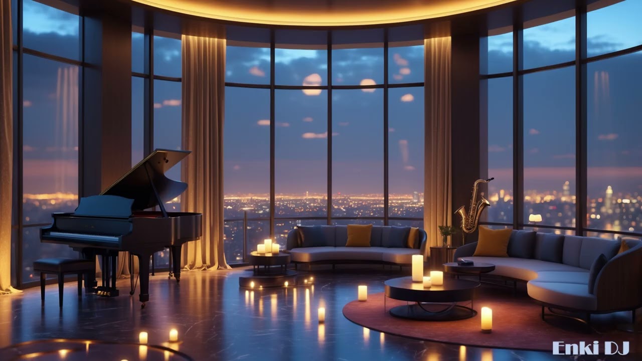 Quiet Night Jazz Lounge – Relaxing Smooth Jazz by the Fireplace