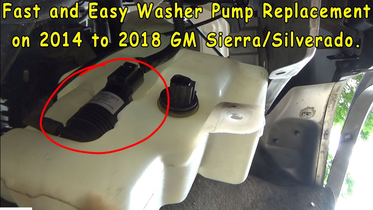 Fast and Easy Washer Pump Replacement on 204-2018 Silverado / Sierra.