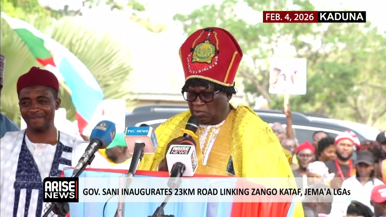 GOV. SANI INAUGURATES 23KM ROAD LINKING ZANGO KATAF, JEMA'A LGAS