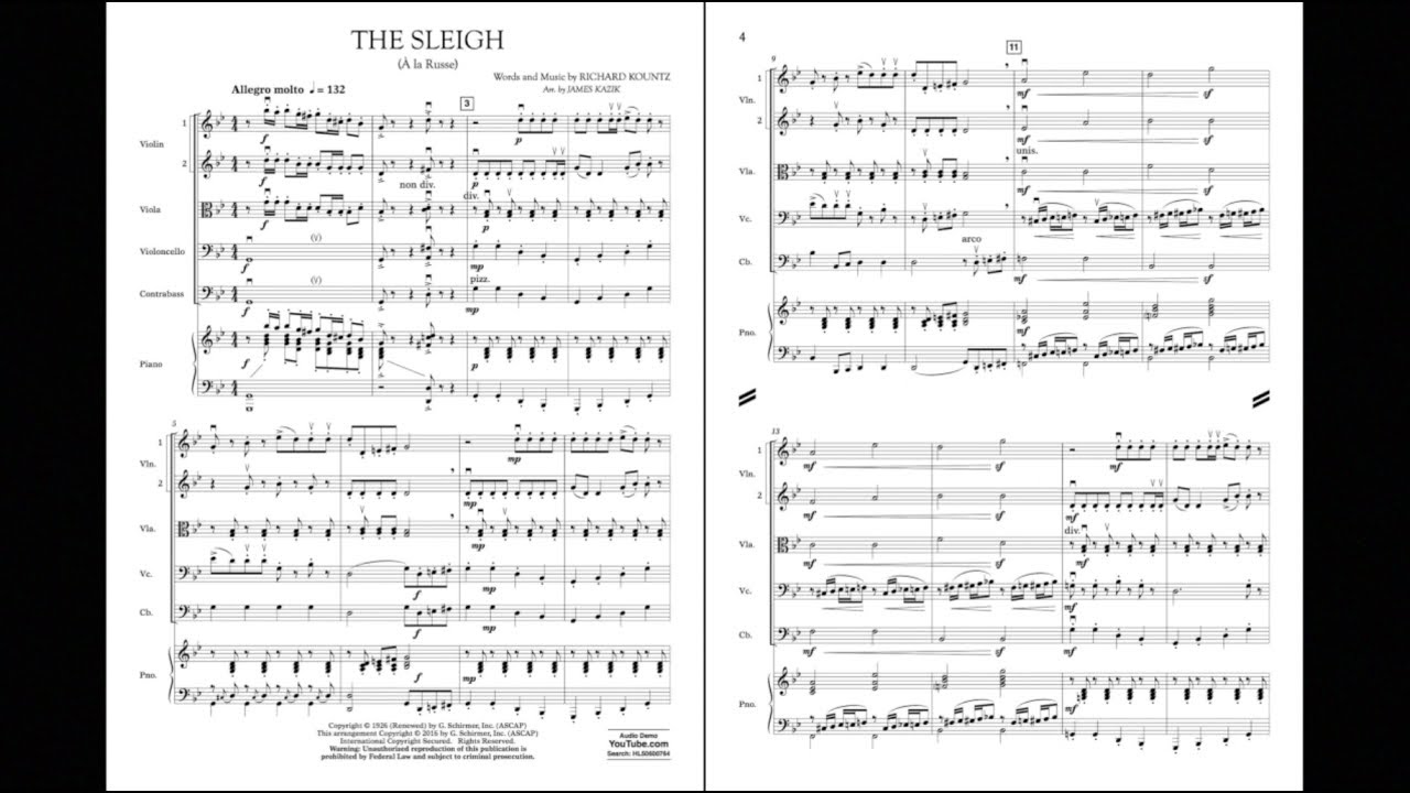 The Sleigh (À La Russe) by Richard Kountz/arr. James Kazik