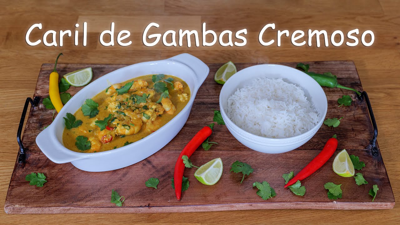 CARIL DE GAMBAS CREMOSO: Uma Explosão de Sabores Exóticos para Celebrar o Dia dos Namorados! 🍤🥥❤️
