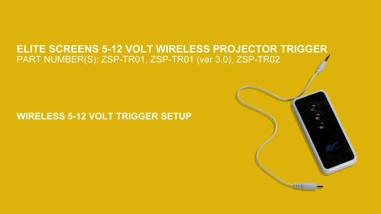 ✅ Elite Screens ZSP-TR01 Wireless 5-12 Volt Trigger Setup Instructions