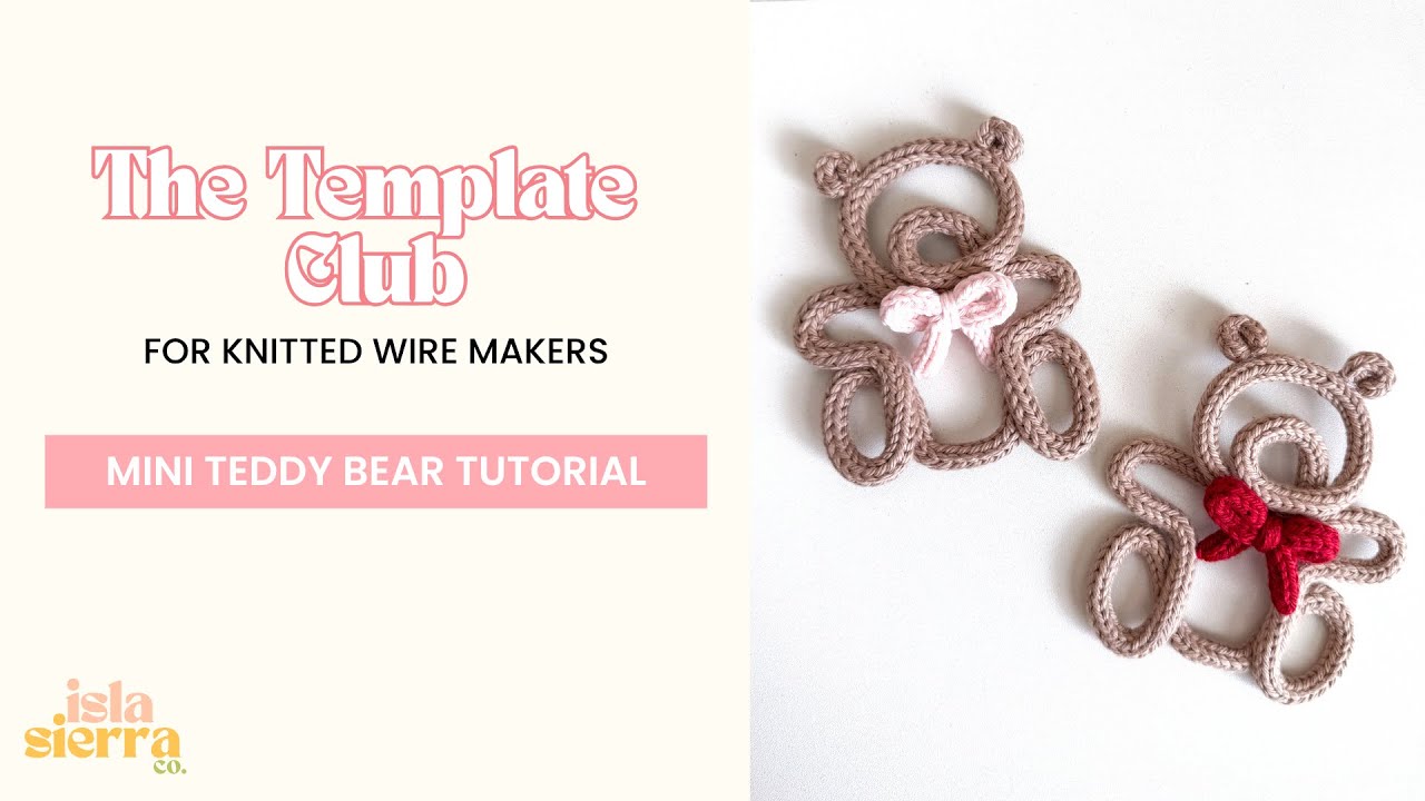 Christmas Teddy Bear Ornament (Knitted Wire I-cord Tutorial)