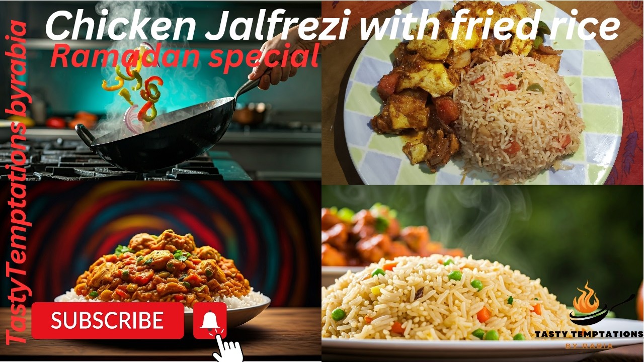 Chicken Jalfrezi and fried rice |Howtomake Chicken Jalfrezi |Ramadanspecial |TastyTemptation byrabia