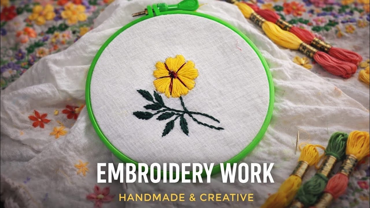 Embroidery work handmade & creative #embroiderylover #embroidery #handbroidery 