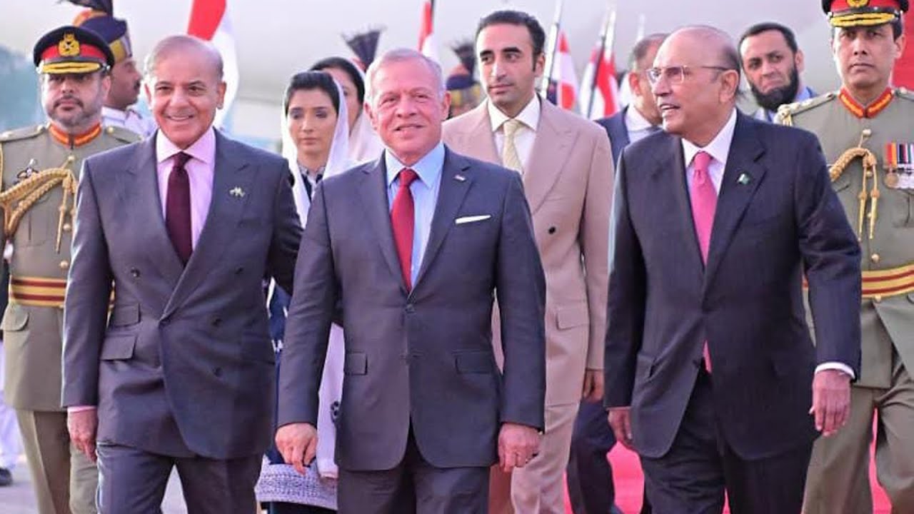 King Abdullah II of Jordan arrives in Islamabad on a two-day visit to Pakistan