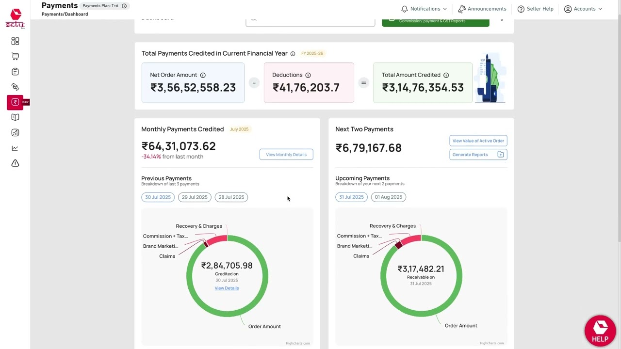 New Payment Dashboard for Snapdeal Sellers (English)
