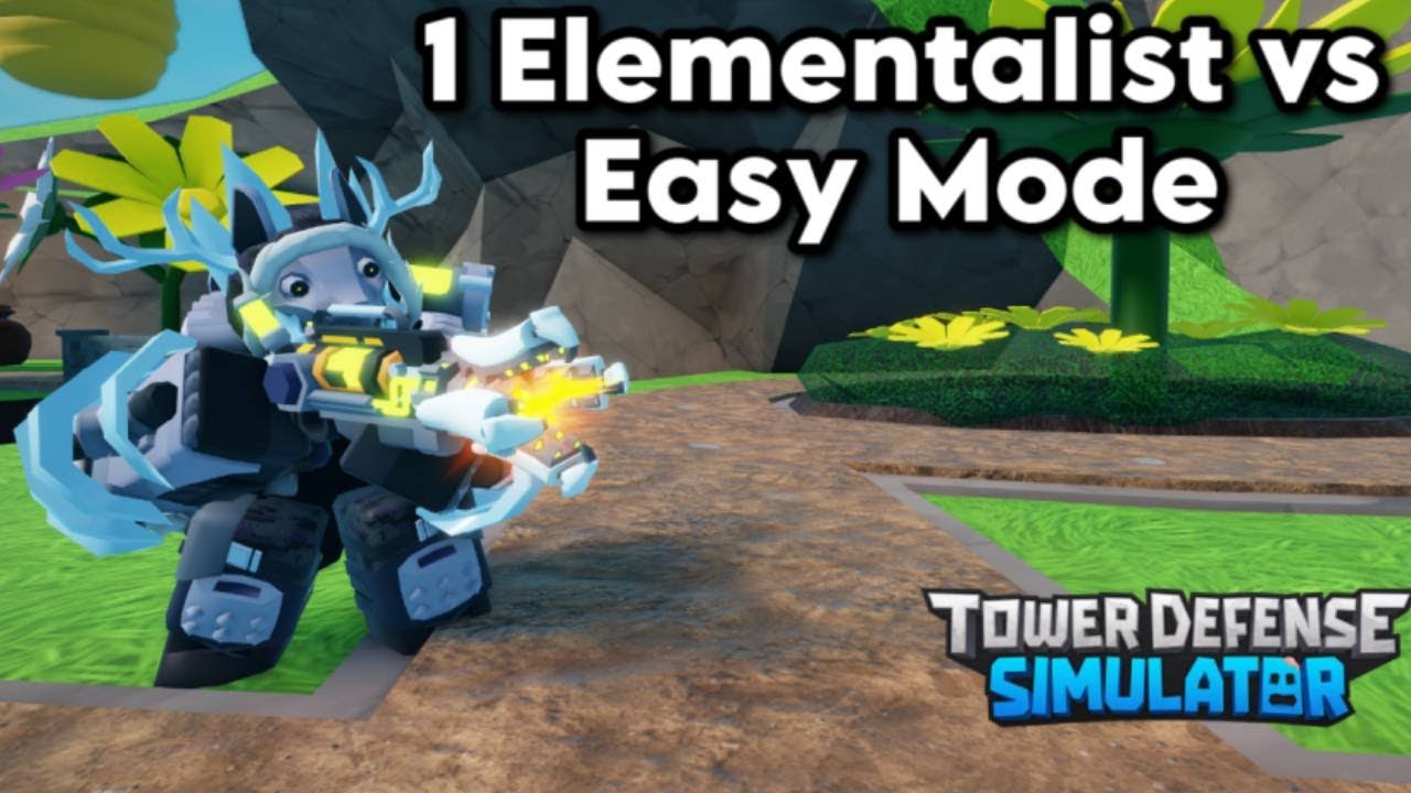 One Elementalist vs Easy Mode | Tower Defense Simulator
