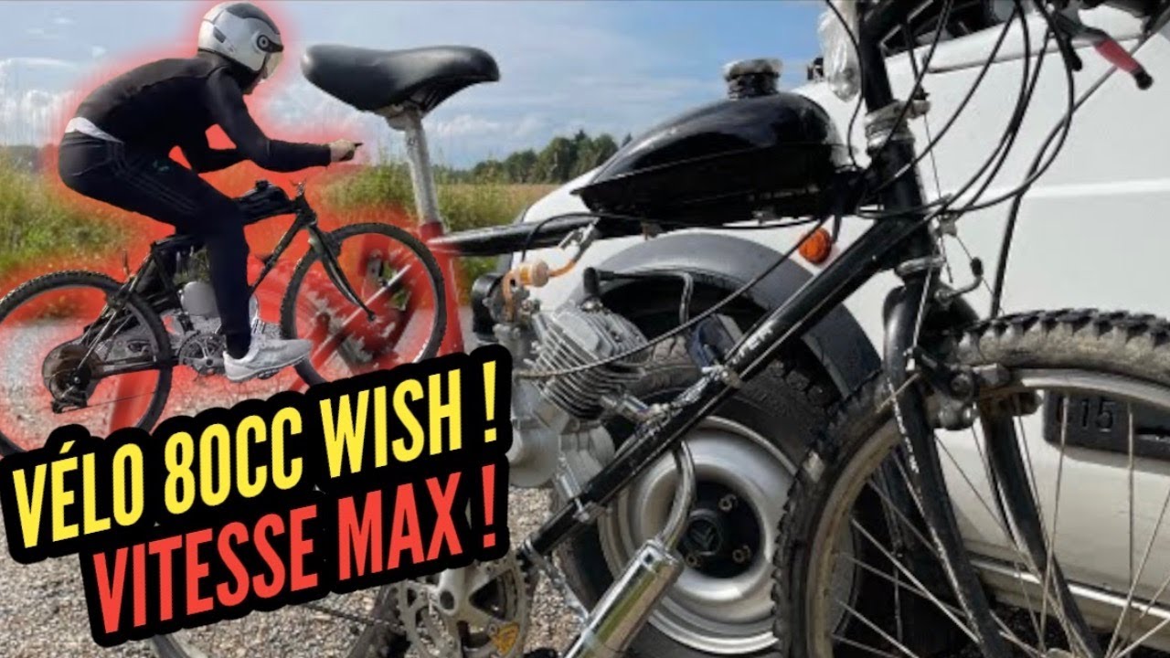 VELO 80cc THERMIQUE ! TEST VMAX + RÉPARATION ( Wish - AliExpress)